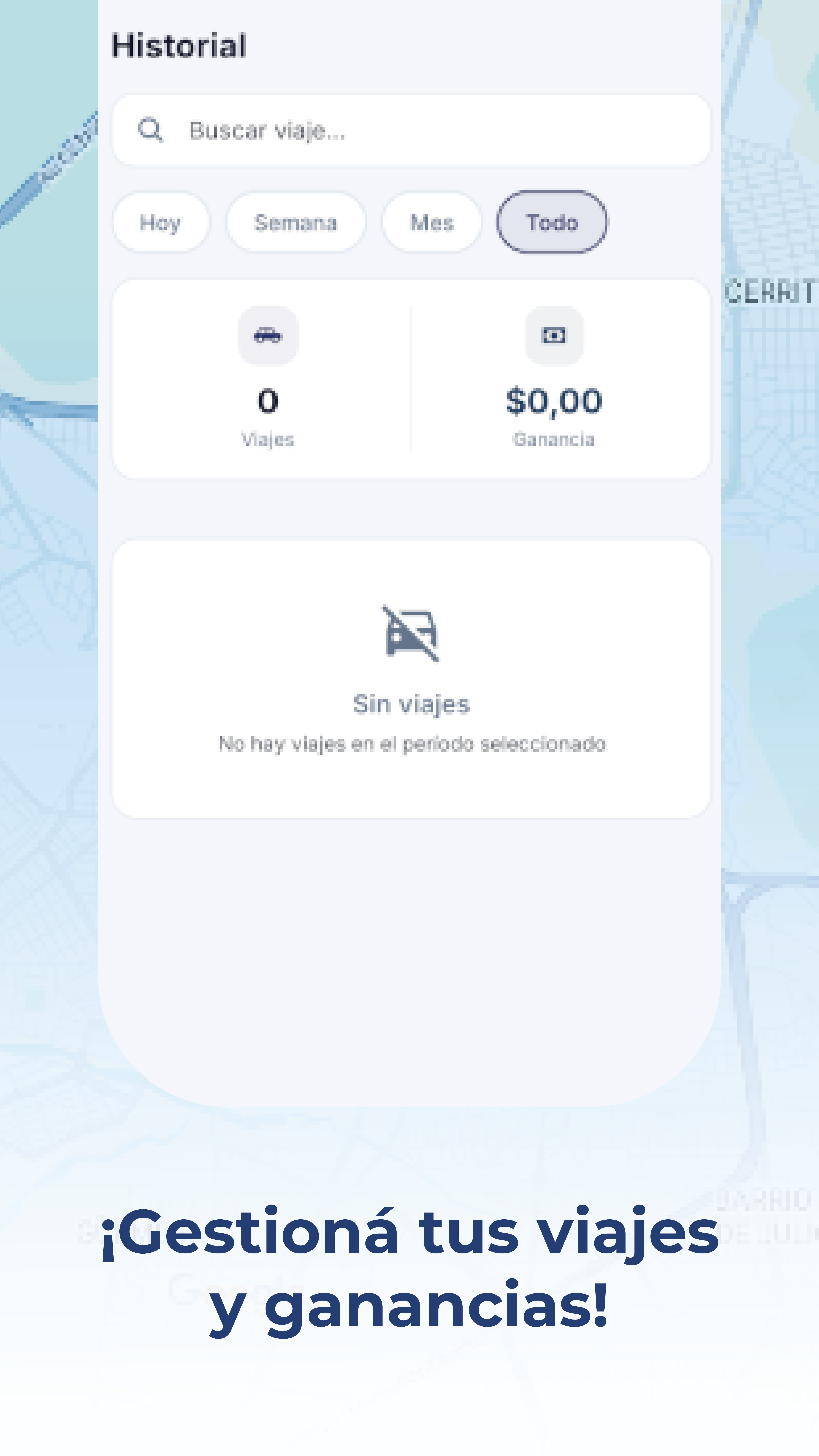 Gestión de viajes del conductor